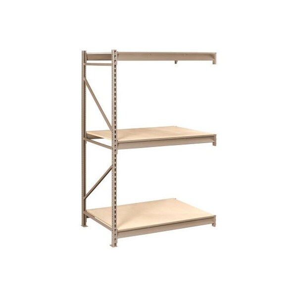 Tennsco Bulk Storage Rack, Wood Deck, 96"Wx24"Dx72"H, Add-On, Sand